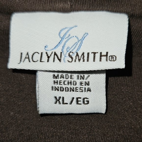 #342 Jaclyn Smith Collection - Brown Button up Hoodie, Sze. XL - Picture 4 of 4